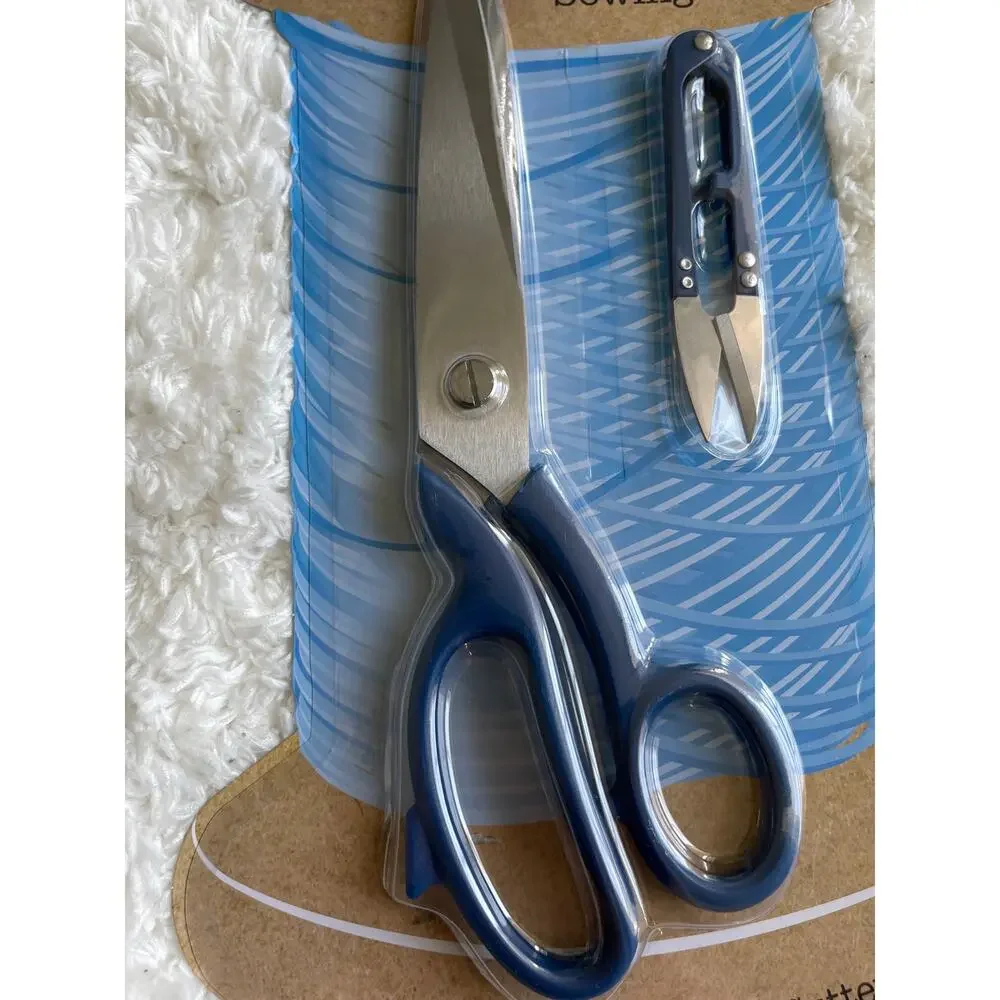 Pure Create Sewing Scissors Set of 2 NEW Blue Tailor’s Shears Thread Cutter NEW
